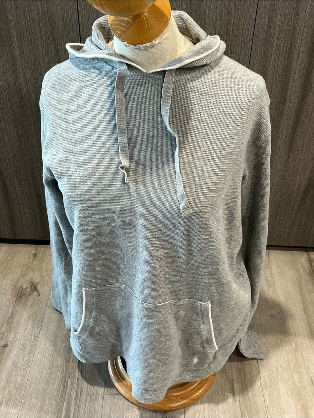 Polo by Ralph Lauren Light Gray Hooded Thermal Pullover